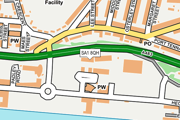 SA1 8QH map - OS OpenMap – Local (Ordnance Survey) SA1 8QH map - OS OpenMap – Local (Ordnance Survey)