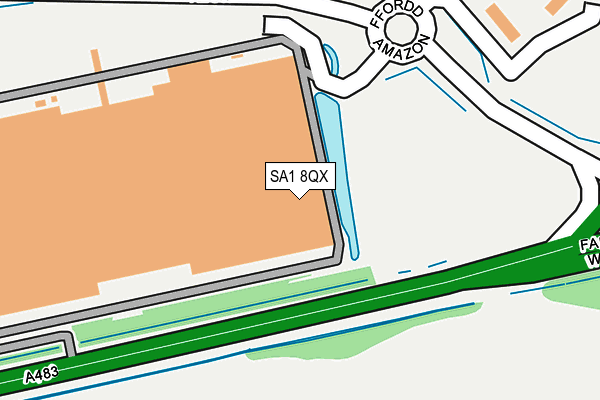SA1 8QX map - OS OpenMap – Local (Ordnance Survey) SA1 8QX map - OS OpenMap – Local (Ordnance Survey)