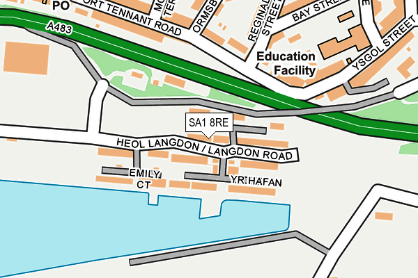 SA1 8RE map - OS OpenMap – Local (Ordnance Survey) SA1 8RE map - OS OpenMap – Local (Ordnance Survey)