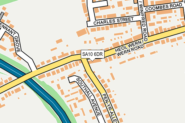 SA10 6DR map - OS OpenMap – Local (Ordnance Survey) SA10 6DR map - OS OpenMap – Local (Ordnance Survey)