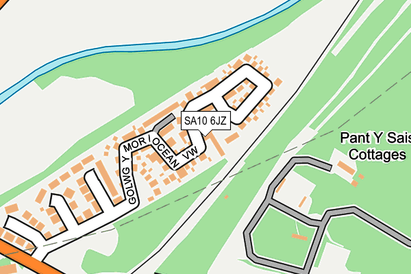 SA10 6JZ map - OS OpenMap – Local (Ordnance Survey) SA10 6JZ map - OS OpenMap – Local (Ordnance Survey)