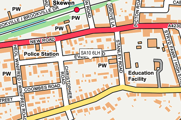 SA10 6LH map - OS OpenMap – Local (Ordnance Survey) SA10 6LH map - OS OpenMap – Local (Ordnance Survey)