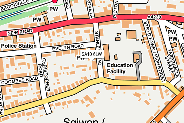 SA10 6LW map - OS OpenMap – Local (Ordnance Survey) SA10 6LW map - OS OpenMap – Local (Ordnance Survey)