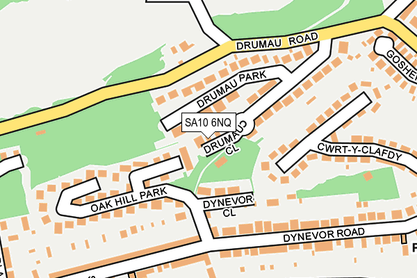 SA10 6NQ map - OS OpenMap – Local (Ordnance Survey) SA10 6NQ map - OS OpenMap – Local (Ordnance Survey)