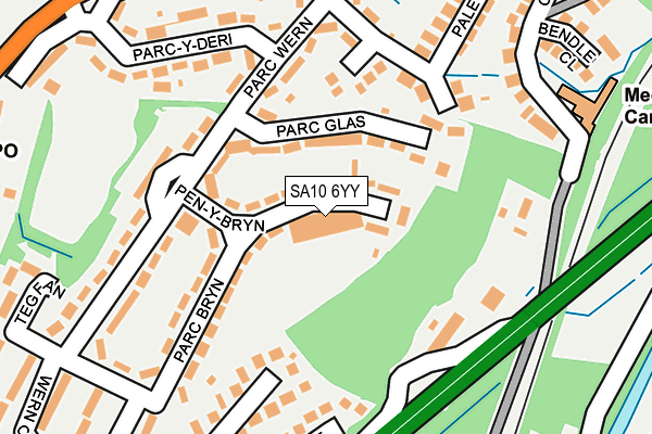 SA10 6YY map - OS OpenMap – Local (Ordnance Survey) SA10 6YY map - OS OpenMap – Local (Ordnance Survey)