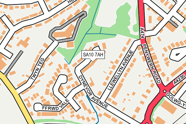 SA10 7AH map - OS OpenMap – Local (Ordnance Survey) SA10 7AH map - OS OpenMap – Local (Ordnance Survey)