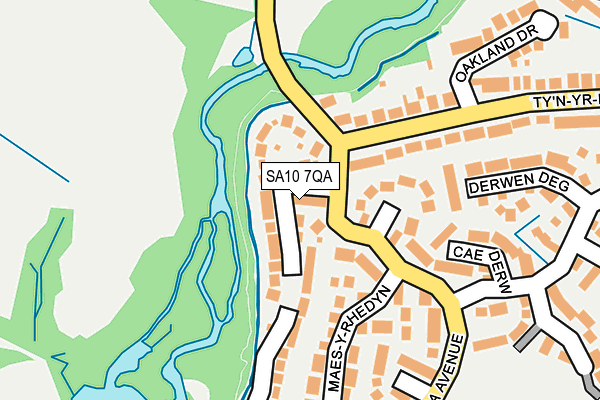 SA10 7QA map - OS OpenMap – Local (Ordnance Survey) SA10 7QA map - OS OpenMap – Local (Ordnance Survey)