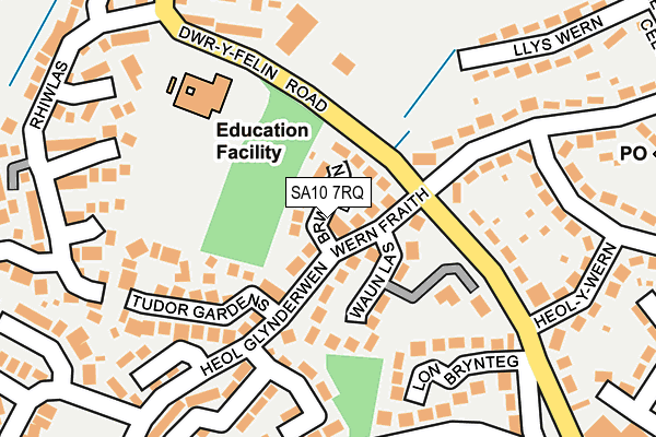 SA10 7RQ map - OS OpenMap – Local (Ordnance Survey) SA10 7RQ map - OS OpenMap – Local (Ordnance Survey)