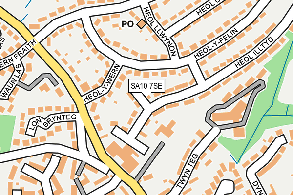 SA10 7SE map - OS OpenMap – Local (Ordnance Survey) SA10 7SE map - OS OpenMap – Local (Ordnance Survey)