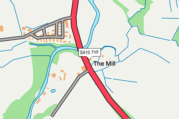 SA10 7YF map - OS OpenMap – Local (Ordnance Survey) SA10 7YF map - OS OpenMap – Local (Ordnance Survey)
