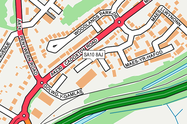 SA10 8AJ map - OS OpenMap – Local (Ordnance Survey) SA10 8AJ map - OS OpenMap – Local (Ordnance Survey)