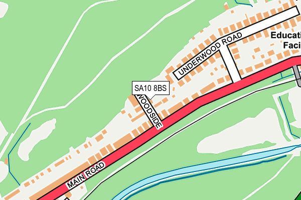 SA10 8BS map - OS OpenMap – Local (Ordnance Survey) SA10 8BS map - OS OpenMap – Local (Ordnance Survey)