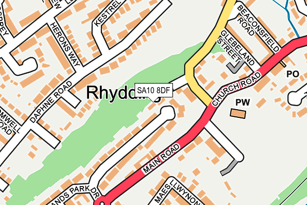 SA10 8DF map - OS OpenMap – Local (Ordnance Survey) SA10 8DF map - OS OpenMap – Local (Ordnance Survey)