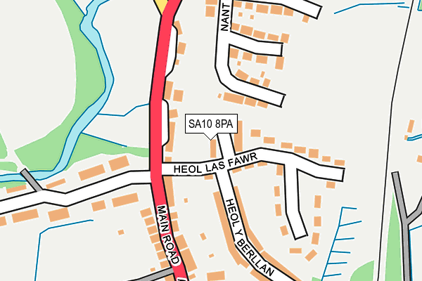 SA10 8PA map - OS OpenMap – Local (Ordnance Survey) SA10 8PA map - OS OpenMap – Local (Ordnance Survey)