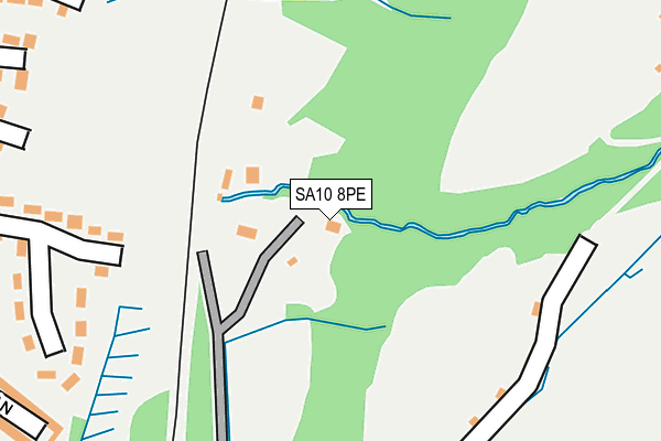 SA10 8PE map - OS OpenMap – Local (Ordnance Survey) SA10 8PE map - OS OpenMap – Local (Ordnance Survey)