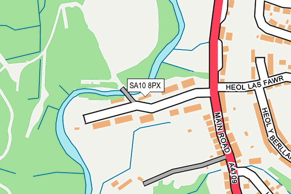 SA10 8PX map - OS OpenMap – Local (Ordnance Survey) SA10 8PX map - OS OpenMap – Local (Ordnance Survey)