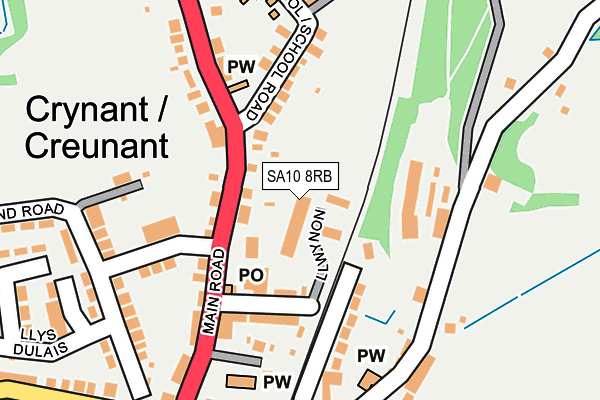 SA10 8RB map - OS OpenMap – Local (Ordnance Survey) SA10 8RB map - OS OpenMap – Local (Ordnance Survey)