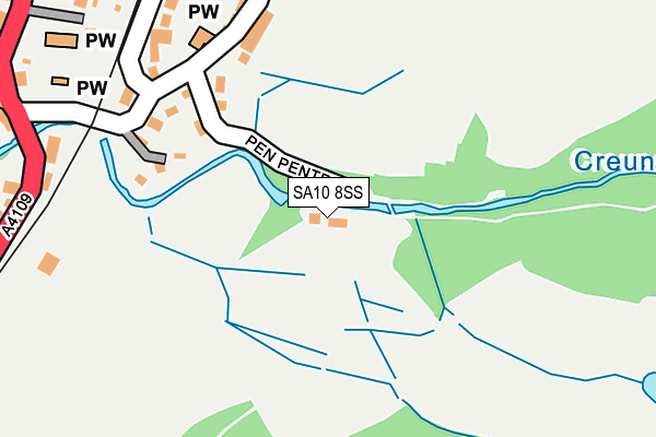 SA10 8SS map - OS OpenMap – Local (Ordnance Survey) SA10 8SS map - OS OpenMap – Local (Ordnance Survey)