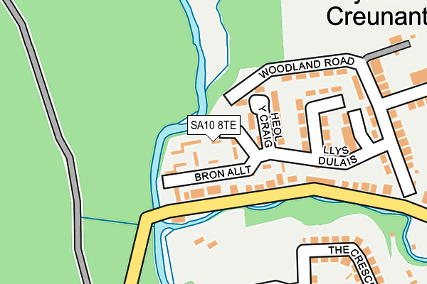 SA10 8TE map - OS OpenMap – Local (Ordnance Survey) SA10 8TE map - OS OpenMap – Local (Ordnance Survey)