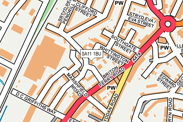 SA11 1BU map - OS OpenMap – Local (Ordnance Survey) SA11 1BU map - OS OpenMap – Local (Ordnance Survey)