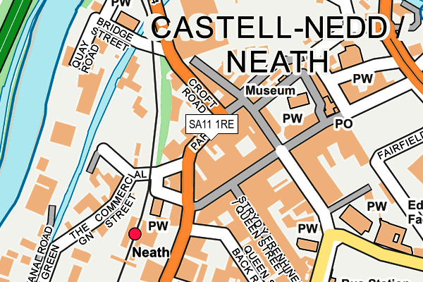 SA11 1RE map - OS OpenMap – Local (Ordnance Survey) SA11 1RE map - OS OpenMap – Local (Ordnance Survey)