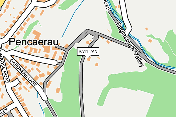 SA11 2AN map - OS OpenMap – Local (Ordnance Survey) SA11 2AN map - OS OpenMap – Local (Ordnance Survey)