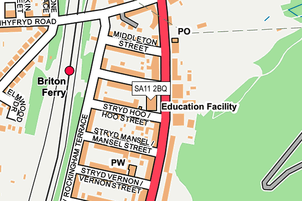 SA11 2BQ map - OS OpenMap – Local (Ordnance Survey) SA11 2BQ map - OS OpenMap – Local (Ordnance Survey)
