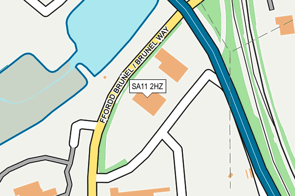 SA11 2HZ map - OS OpenMap – Local (Ordnance Survey) SA11 2HZ map - OS OpenMap – Local (Ordnance Survey)
