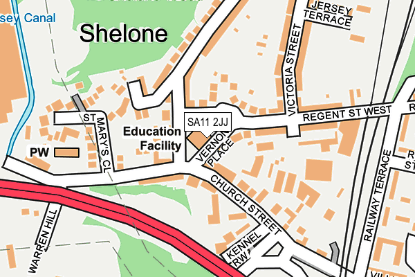 SA11 2JJ map - OS OpenMap – Local (Ordnance Survey) SA11 2JJ map - OS OpenMap – Local (Ordnance Survey)