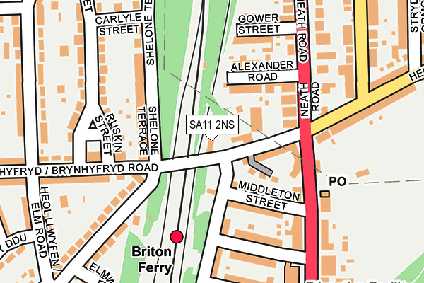 SA11 2NS map - OS OpenMap – Local (Ordnance Survey) SA11 2NS map - OS OpenMap – Local (Ordnance Survey)