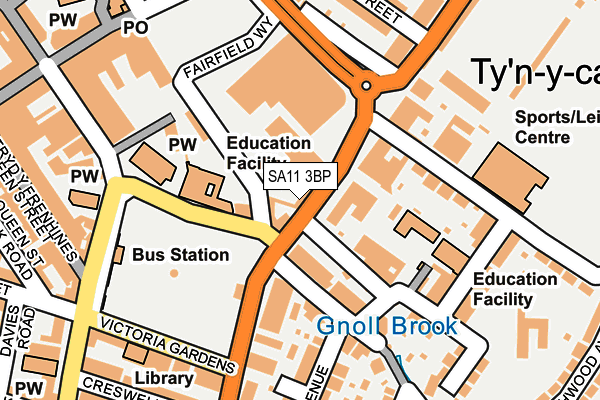 SA11 3BP map - OS OpenMap – Local (Ordnance Survey) SA11 3BP map - OS OpenMap – Local (Ordnance Survey)