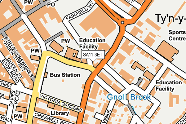 SA11 3ET map - OS OpenMap – Local (Ordnance Survey) SA11 3ET map - OS OpenMap – Local (Ordnance Survey)