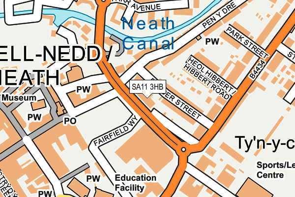 SA11 3HB map - OS OpenMap – Local (Ordnance Survey) SA11 3HB map - OS OpenMap – Local (Ordnance Survey)
