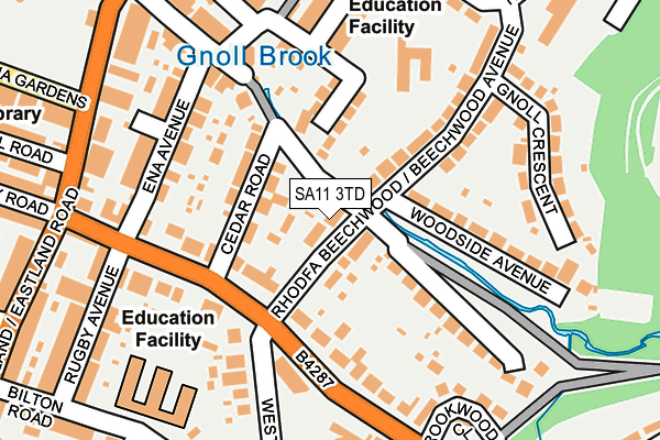 SA11 3TD map - OS OpenMap – Local (Ordnance Survey) SA11 3TD map - OS OpenMap – Local (Ordnance Survey)