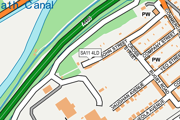 SA11 4LD map - OS OpenMap – Local (Ordnance Survey) SA11 4LD map - OS OpenMap – Local (Ordnance Survey)