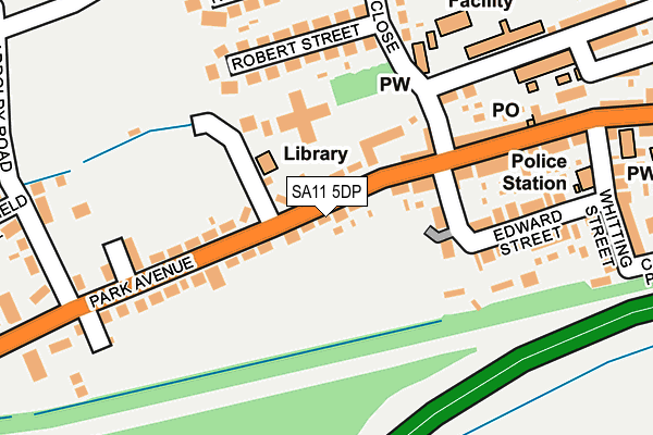 SA11 5DP map - OS OpenMap – Local (Ordnance Survey) SA11 5DP map - OS OpenMap – Local (Ordnance Survey)