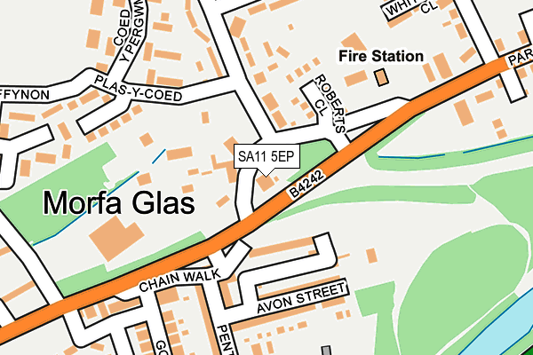 SA11 5EP map - OS OpenMap – Local (Ordnance Survey) SA11 5EP map - OS OpenMap – Local (Ordnance Survey)