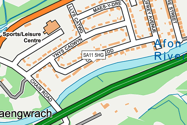 SA11 5HG map - OS OpenMap – Local (Ordnance Survey) SA11 5HG map - OS OpenMap – Local (Ordnance Survey)
