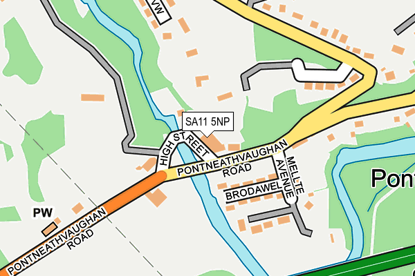 SA11 5NP map - OS OpenMap – Local (Ordnance Survey) SA11 5NP map - OS OpenMap – Local (Ordnance Survey)