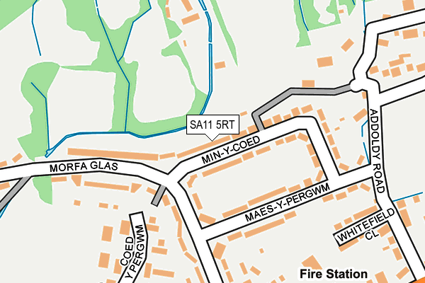 SA11 5RT map - OS OpenMap – Local (Ordnance Survey) SA11 5RT map - OS OpenMap – Local (Ordnance Survey)