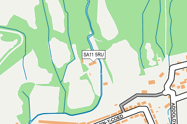 SA11 5RU map - OS OpenMap – Local (Ordnance Survey) SA11 5RU map - OS OpenMap – Local (Ordnance Survey)