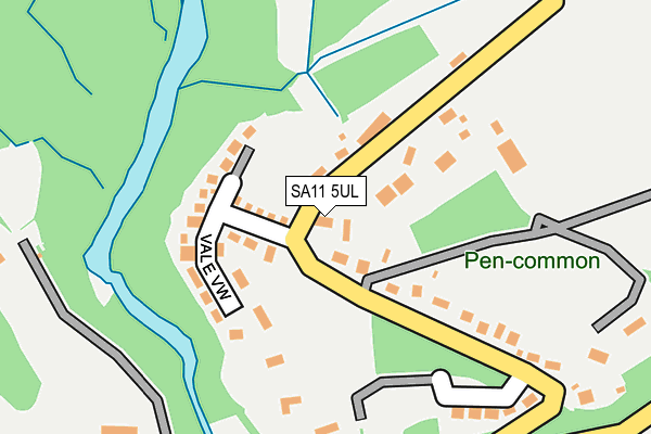 SA11 5UL map - OS OpenMap – Local (Ordnance Survey) SA11 5UL map - OS OpenMap – Local (Ordnance Survey)