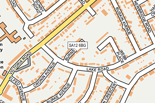 SA12 6BG map - OS OpenMap – Local (Ordnance Survey) SA12 6BG map - OS OpenMap – Local (Ordnance Survey)