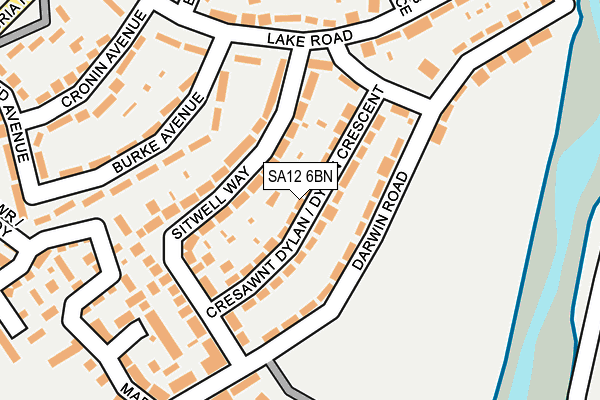 SA12 6BN map - OS OpenMap – Local (Ordnance Survey) SA12 6BN map - OS OpenMap – Local (Ordnance Survey)