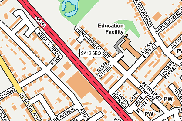 SA12 6BQ map - OS OpenMap – Local (Ordnance Survey) SA12 6BQ map - OS OpenMap – Local (Ordnance Survey)