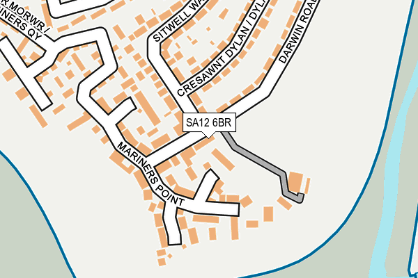 SA12 6BR map - OS OpenMap – Local (Ordnance Survey) SA12 6BR map - OS OpenMap – Local (Ordnance Survey)