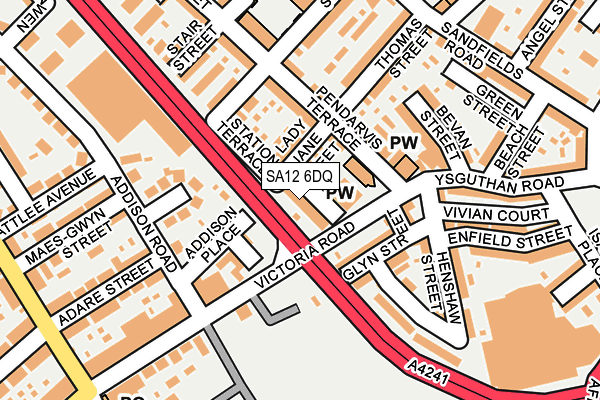 SA12 6DQ map - OS OpenMap – Local (Ordnance Survey) SA12 6DQ map - OS OpenMap – Local (Ordnance Survey)