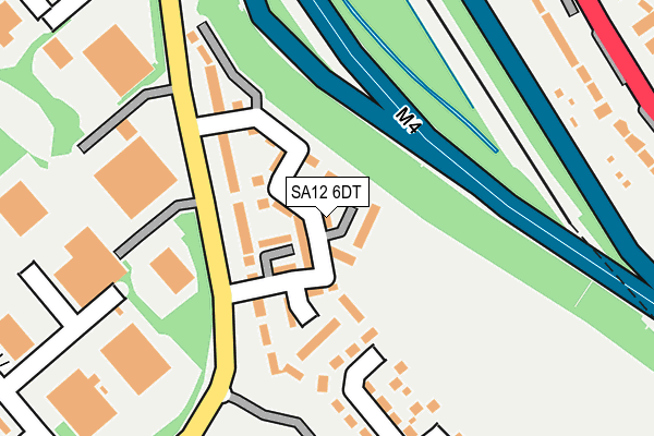 SA12 6DT map - OS OpenMap – Local (Ordnance Survey) SA12 6DT map - OS OpenMap – Local (Ordnance Survey)