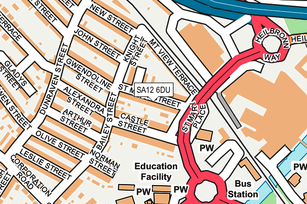 SA12 6DU map - OS OpenMap – Local (Ordnance Survey) SA12 6DU map - OS OpenMap – Local (Ordnance Survey)