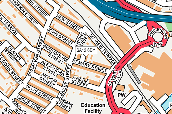 SA12 6DY map - OS OpenMap – Local (Ordnance Survey) SA12 6DY map - OS OpenMap – Local (Ordnance Survey)